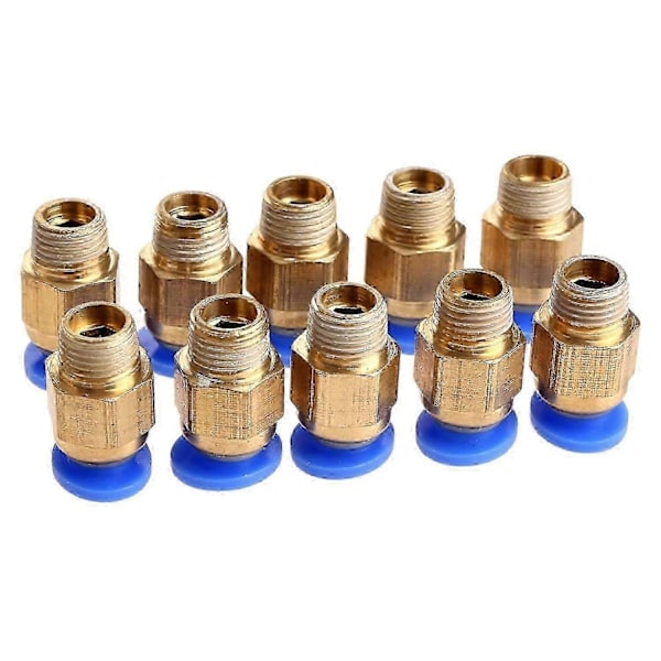 Air Hose with Male Thread, Pneumatic Quick Connector (3mm, PC6) 10 pcs