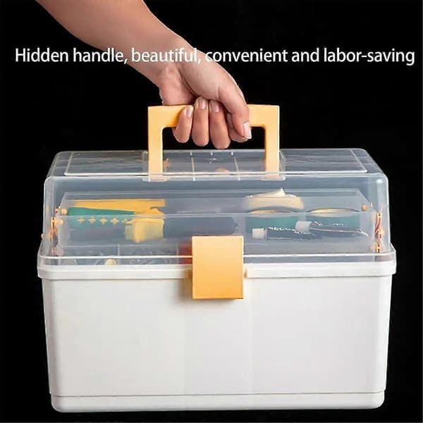Small 2-Compartment Fishing Box, Hardware Organizer, Portable Multifunctional Storage Box for Snacks, Screws, Nuts, Bait Box A