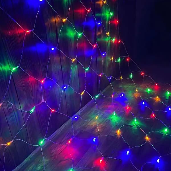 LED-lysnett med 8 lysmoduser IP44 Vanntett Saint Hage Bryllupsfest RGB 3x2M
