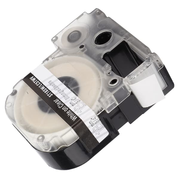 Label Tape PET Replacement Memo Paper for Epson Label Printer for KINGJIM Label Machine Transparent on White