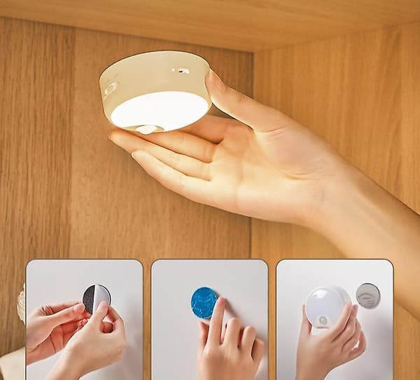 Berørings-LED-lampe, USB-genopladelig natlampe, tryklampe med stærk magnetisme