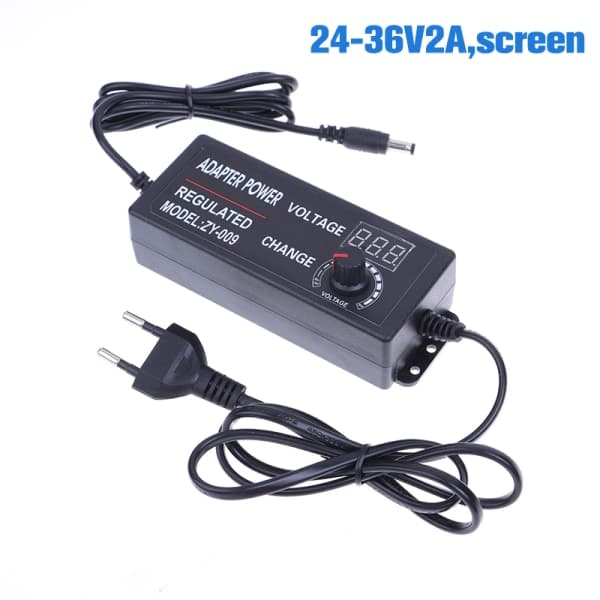 Strömadapter AC DC 220V till 3V-36V 1/2/3/5A Universal 12(24-36V2A, skärm)