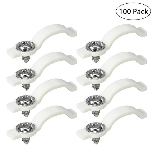 100 stk. LED-stripslys, festeklemmer, festebraketter for LED