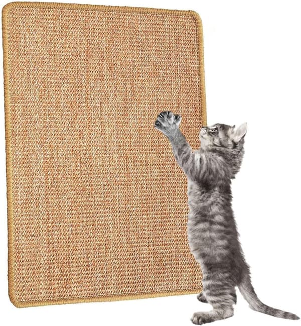Cat Scratching Board, Natural Sisal Cat Mat, Non-Slip Horizontal and Vertical Cat Scratcher for Claws Cat Mat Protects Carpets and Sofas 40 x 30 cm