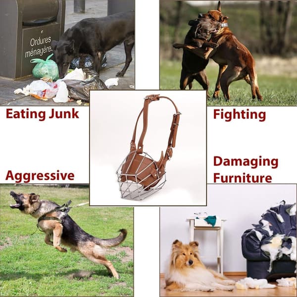 Dog Muzzle - Anti-Bark - Anti-Bite - Adjustable - For Medium Dogs - Size M - Nose 22-28 cm - Neck 40-47 cm