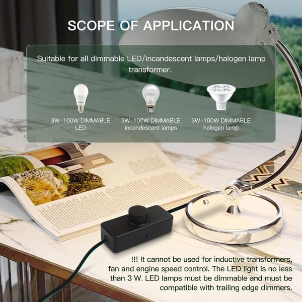 LED-lysdimmer, smarte knappbrytere og dimmer, 220-240V / 5