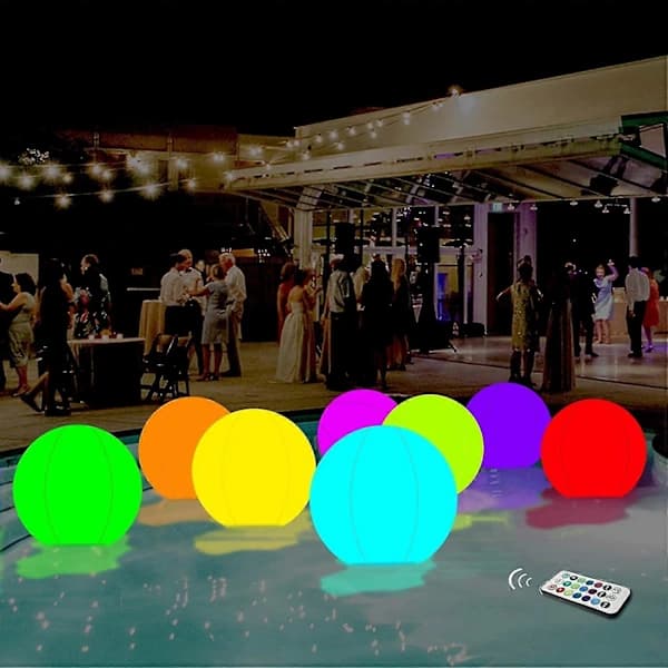 Pool Toys 16 Colors Glow Ball Inflatable Led Light Ball With Remote Control