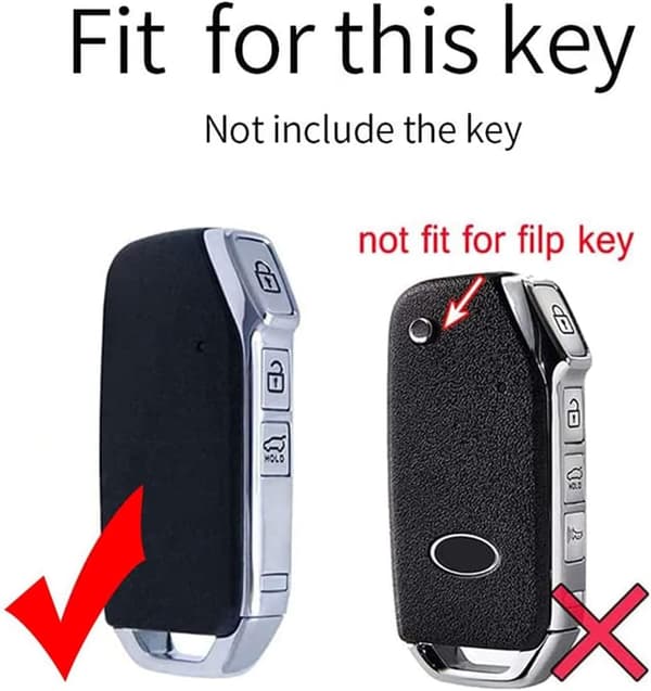 Bilnøglebeskyttelsescover til Kia en - Til nøglebrik - 3 knapper K3/KX3 Aura nøglebrik