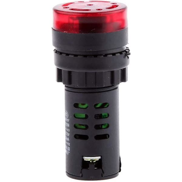 AC/DC 12V 22mm Red LED Buzzer Alarm Signal Flashing Light Beep Buzzer Warning Lamp Mounting Hole With Buzzer For Instructions/Warning/Collision Signals