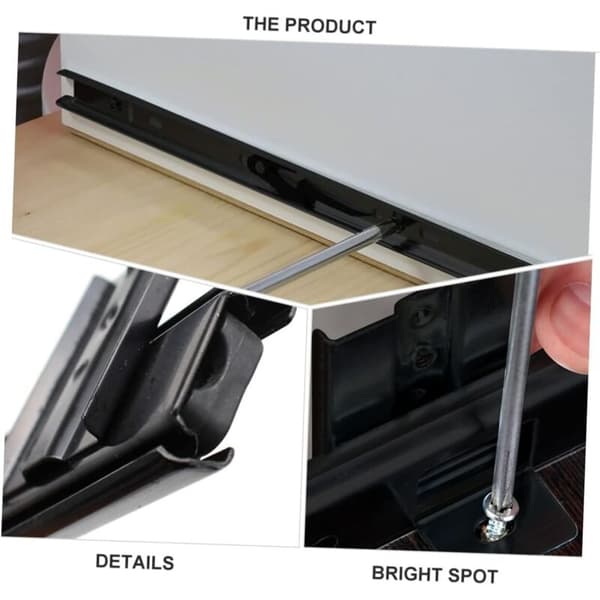 Keyboard Tray Slide Rails Easy Installation Keyboard Rail Width 35CM Compatible with Desk 1 Pair