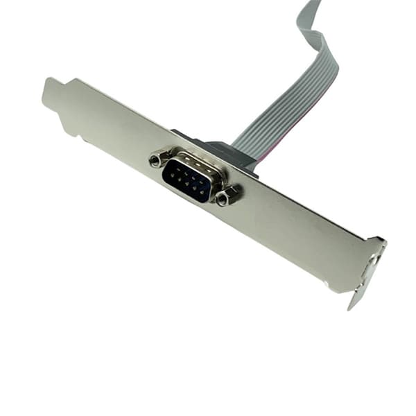 DB9 RS232-kabel med bakplate, 9-pin seriell forlengelseskabel RS232