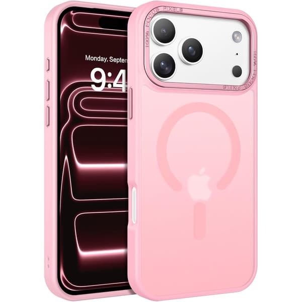 iPhone 17 Pro Max Deksel - Magsafe Frostet Deksel – Rosa
