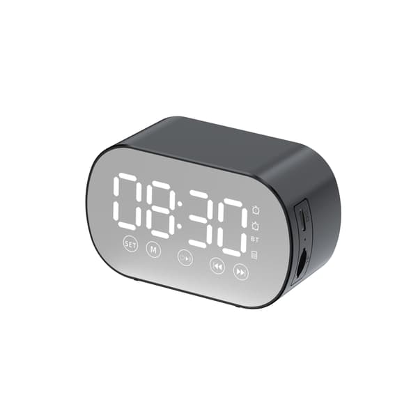 Väckarklocka med USB-laddare, (vit) digitalklocka, morgonlarm