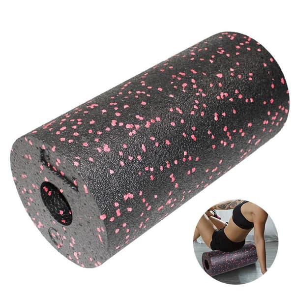 Fascia Roller Standard Medium-Hard Pituus 30 cm Halkaisija 15 cm Musta Punainen