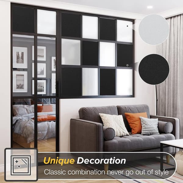 Blackout Window Film, Removable Anti-UV Electrostatic Grid, 30x200cm, for Bedroom, Self-Adhesive
