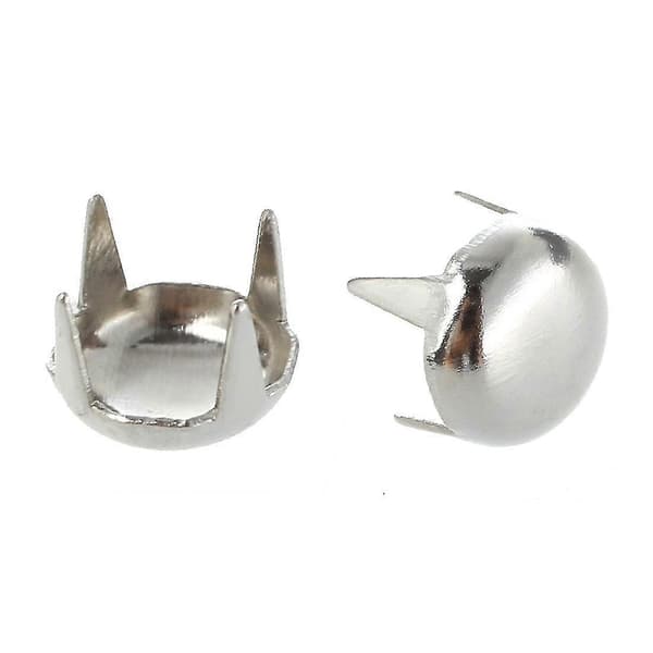 100 pcs 6mm Metal Rivets Round Nail Silver