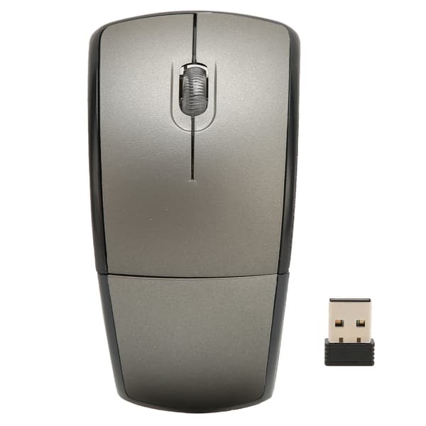 Foldable Wireless Mouse Portable Compact 2.4G Wireless Foldable Mouse 1600dpi Matte Office Gaming Mouse Gray