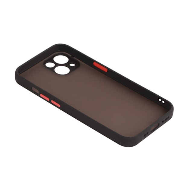 Frosted Phone Case with Precise Hole Position, Drop Protection, Transparent Protective Case for iPhone, Black, for iPhone 13