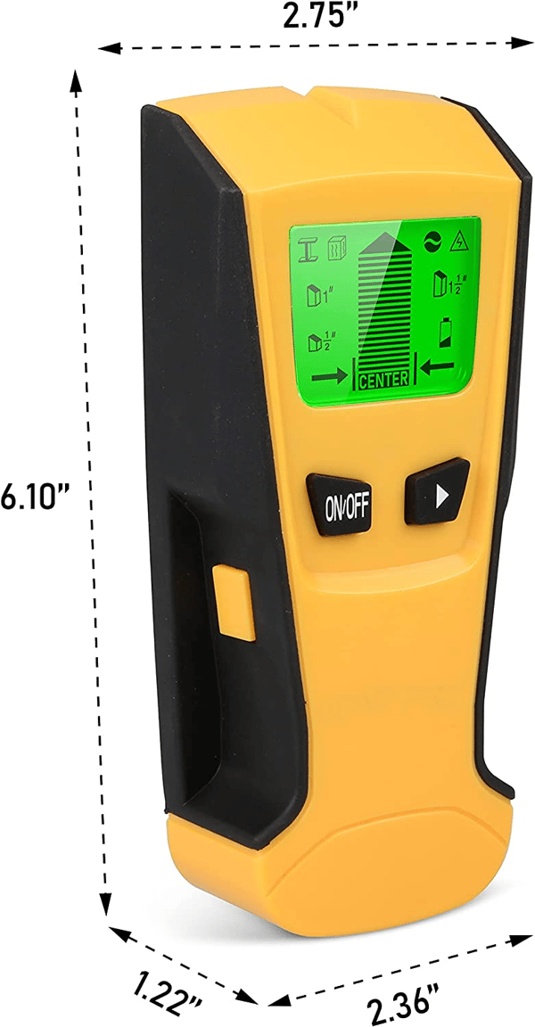 5-in-1 Stud Detector Wall Scanner, Wood Metal Studs and Live AC Wire