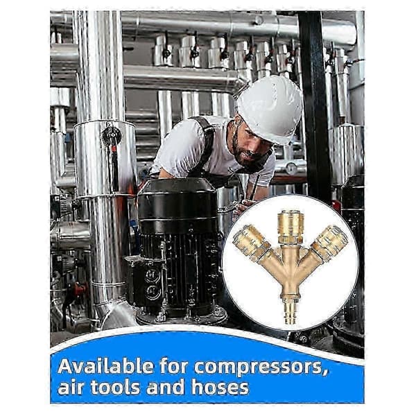 Triple Compressed Air Distributor with Quick Couplings - NW 7.2 1/4AG for Easy Use