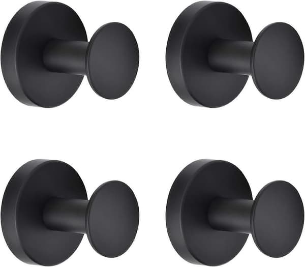 4-pack Handdukshållare för Badrumsvägg, Skåpdörr, Kök, Sovrum, Hotell - Modern Design Enkel Montering Handdukshängare, Badrock