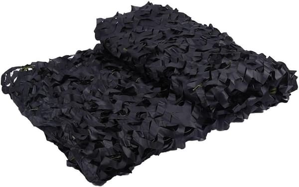 Camouflage Net Shade Screen, Lightweight Polyester Net Privacy Screen For Camping RV And Garden, Black, 3x4m