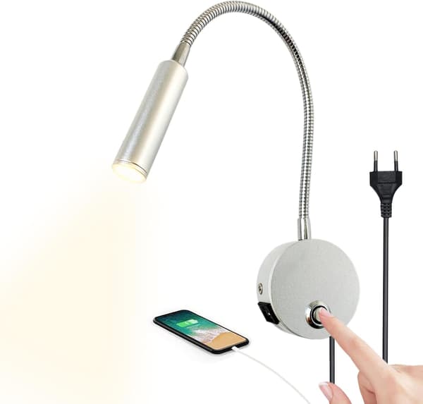 Dæmpbar vægmonteret læselampe LED sengelampe med-FX-