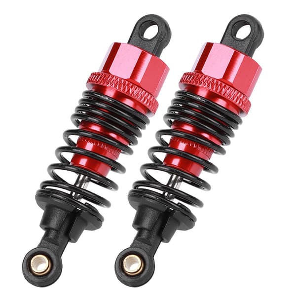 2 stk 1/10 metallstøtdemper passer til HSP RC bilmodell del tilbehør rød 60MM