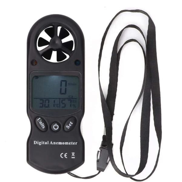 Anemometer, Digitalt Termometer, Multifunksjonelt Bærbart Anemometer Tilkoblet Anemometer Anemometre for Vindsurfing, Seiling