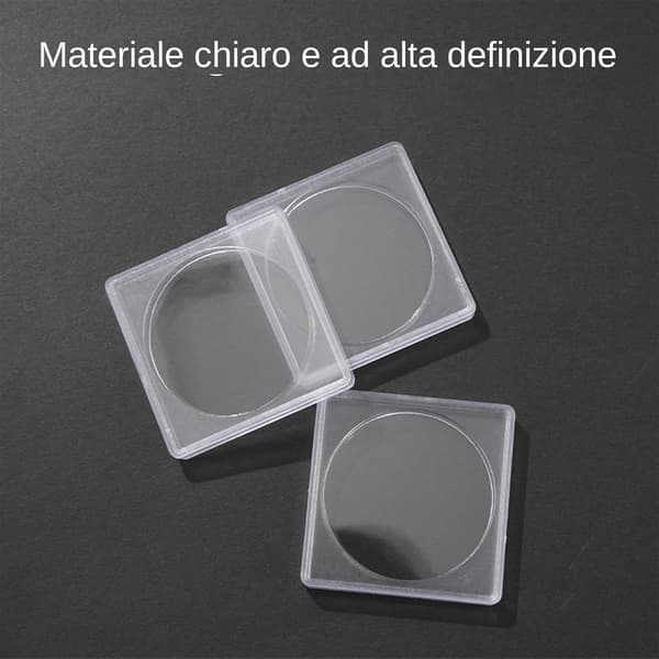 Myntficka, transparent fodral, stötsäker, organiseringslåda, myntsamlare, transparent skyddsbehållare Vitrin, bord sovrum, vardagsrum, herr Do