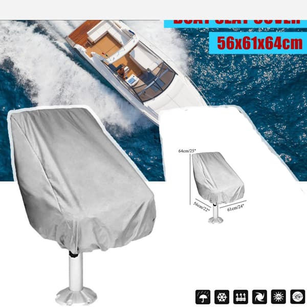 Stolsskydd för Yacht - Vattentätt Oxford-Tyg Silver Silver
