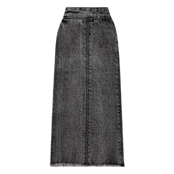 Punk Distressed Trim Jeans Benvärmare med elastiska muddar Harajuku Washed Denims Benöverdrag Lösa utsvängda strumpor för kvinnor Grå Gray