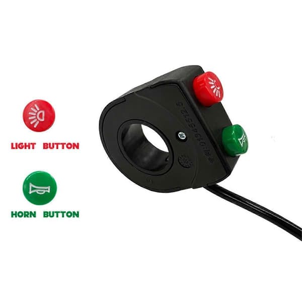 Electric Bicycle Switch Handlebar Headlight Horn Switch Throttle ON OFF Button 12V for Scooters E-bike Accessories