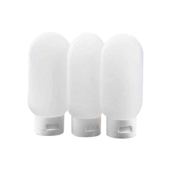 100 ml silikonreseflaskor, resetvättflaskor, silikonvätskereseflaskset, behållare i resestorlek, 3 st