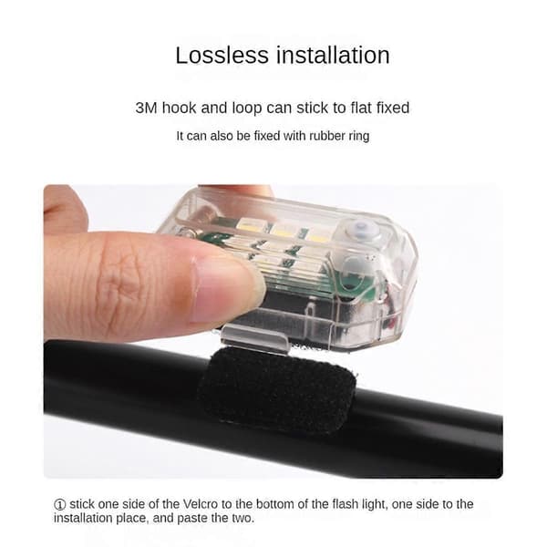 Motorcycle Strobe Light LED Flash Anti-Collision Warning Light Car Bicycle Waterproof Wireless Remote Control