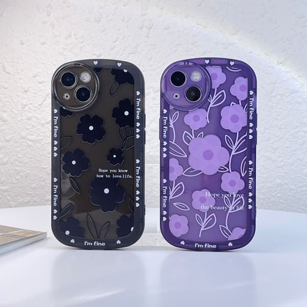 2-pakning premiumfarger for iPhone 13 Pro Max Søt Graffiti Kjærlighet