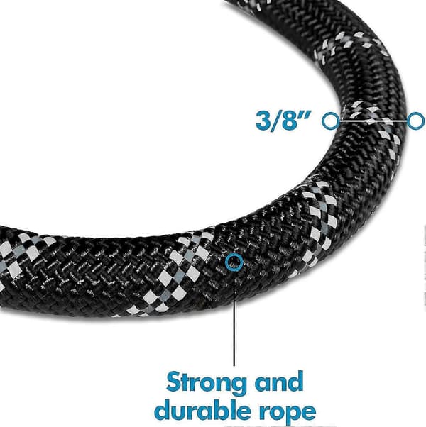 Typical Size Dog Training Rope, Padded, Soft Handle (1.5m, Black)