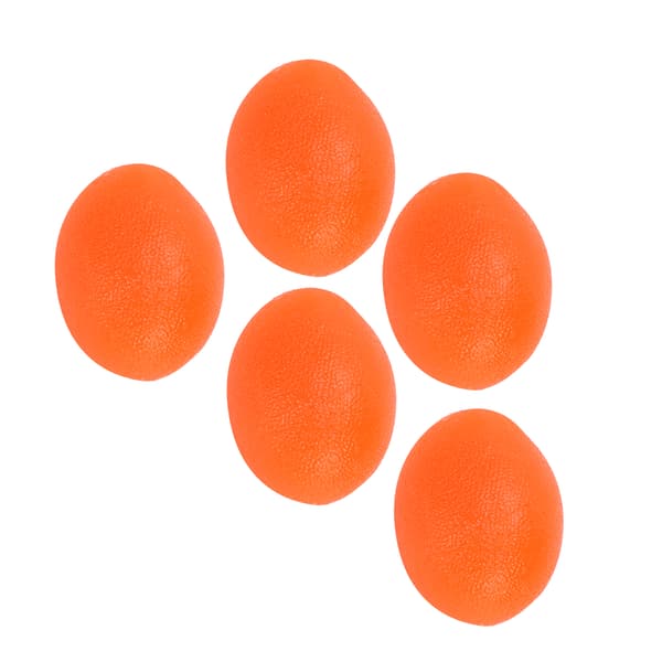 5 st silikonhandgreppsboll handledsträning styrketräning massagegreppsförstärkare orange (20 grader) äggform (oval)