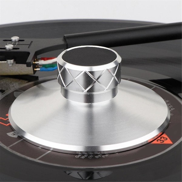 Vinyl Skivspel Vikt Metallskiva Stabilisator Vibrationsdämpare Skivklämma Skivspel LGL Silver