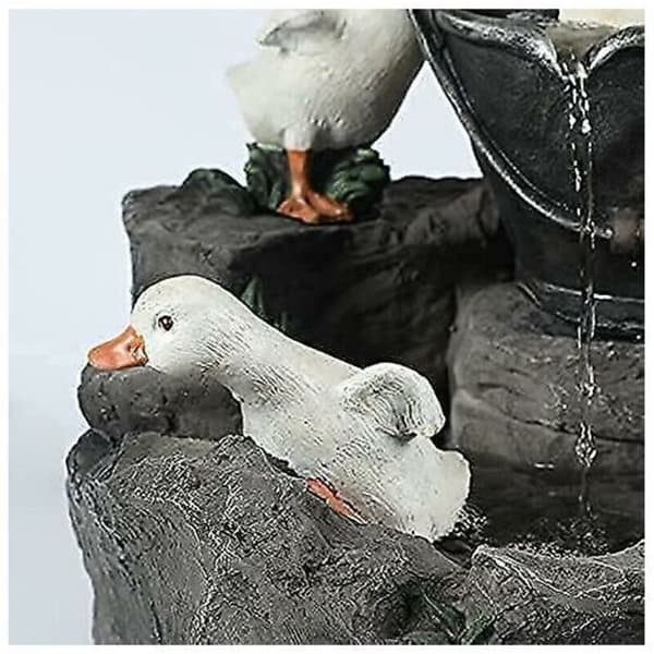 Solar-powered duck fountain, garden decoration
