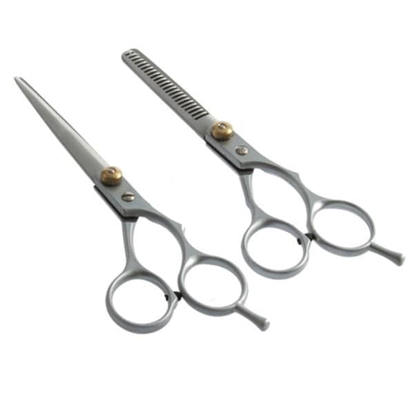 PRO Hairdressing Scissors (2 pcs) | Hairdressing Scissors & Thinning Scissors - Silver