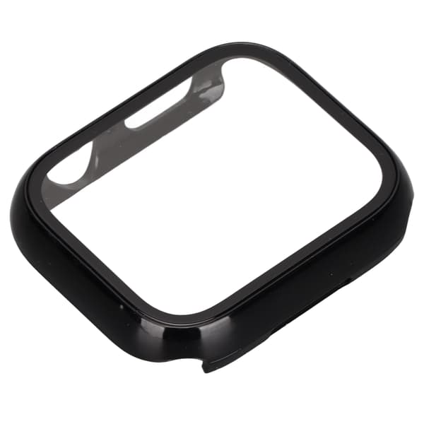 Protective Watch Case with Full Coverage HD Tempered Glass Screen Protector for IWatch Series 7 2021 41mm Black
