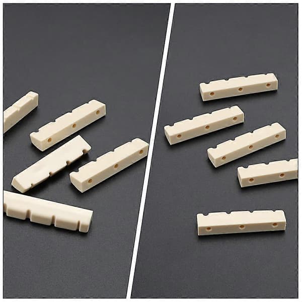 5 Pcs Slotted Saddle Bone for Guitar 4-String Electric Bass Guitar Slotted Saddle Bone
