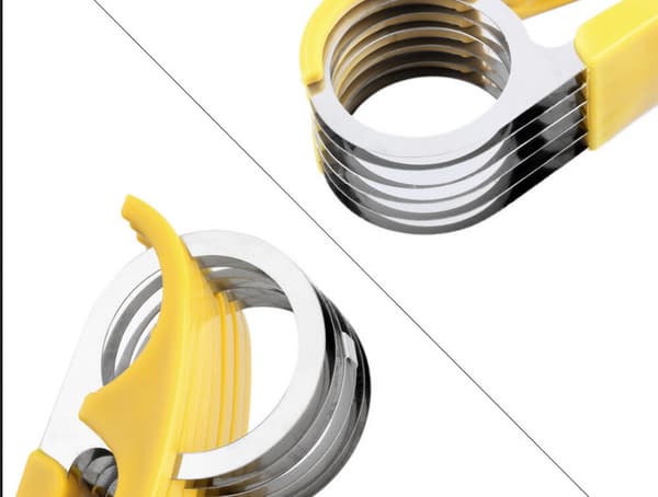 #Stycke Rostfritt Stål Skinkpress Gul Köttpress för Matlagning Korv med Bred Termometer#