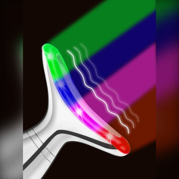 Vibrationsvarme Halsmassage med LED-lysterapi og 45°C konstant temperatur Pink Pink Pink