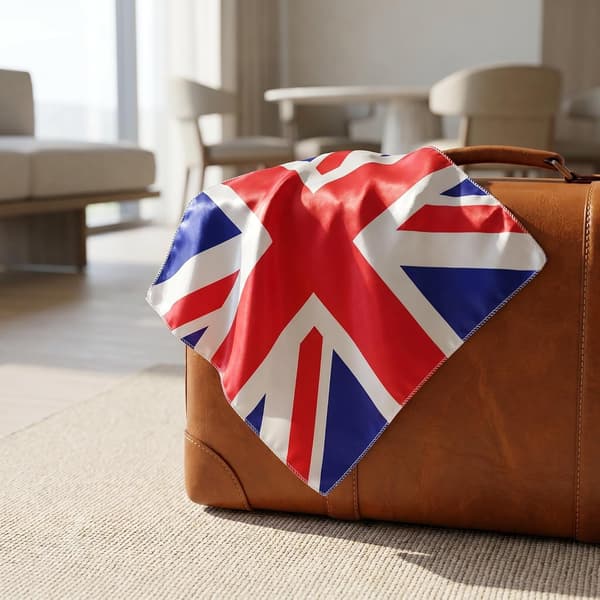 3 stk. trykt halstørkle for kvinner med Union Jack-mønster, polyester, universal passform, lett, sammenleggbar, britisk stil for fest og hverdag -