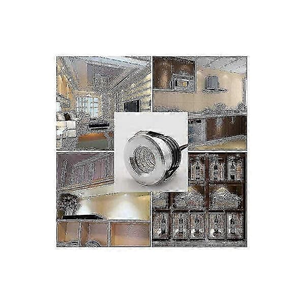 Sett med 4 Mini Innfelte LED-Spotlights, 3 W, Varmhvit Gull