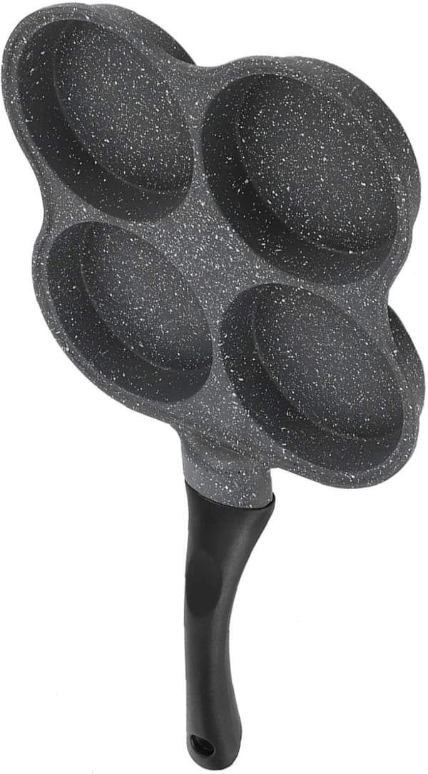 4-hulls eggpanne, pannekakepanne, aluminium non-stick pannekakepanne egg F