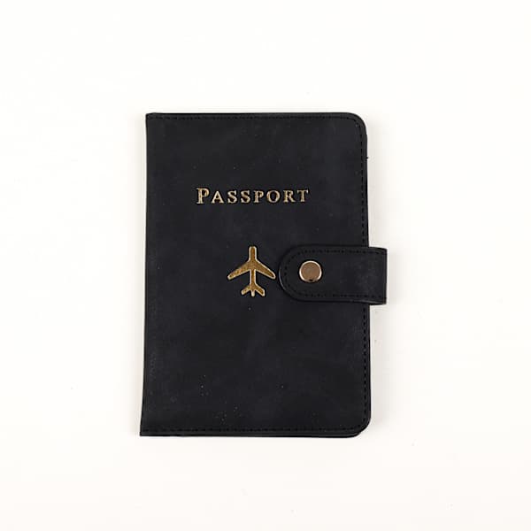Multifunctional Passport Holder - Practical Document Holder, Travel Organizer for Multiple Cards - CJY Black Black