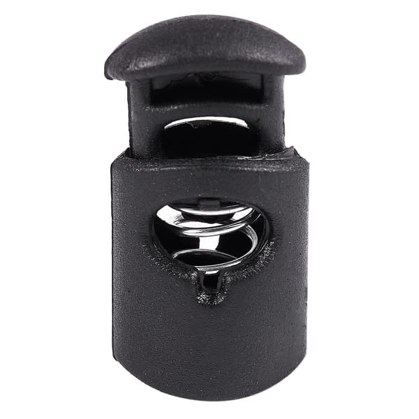 Diameter 8 mm hul, snørestop snore trykknap, sort, 10 stk